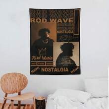 Rap Rod R&B Wave Tapestry, Hip Hop Poster For Party Party Banners, Funny Wall Hanging Backdrop For Room Lobby, Faith Aesthetic Decor 60""X40"", Style2 - 彩色 - 查看 8