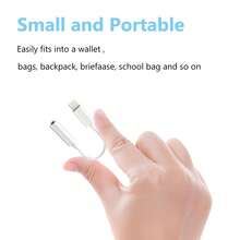 Fast Charging Lightning To 3.5mm Headphone Jack Adapter 1-2pcs 3.5mm Headphone Jack Adapter Auxiliary Audio Dongle Compatible With IPhone 14 Pro Max/14 Plus/14/13/12/11/XR/XS Max Spring Gift Birthday Anniversary - White - View 3
