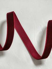 1pc 5 Yards Luxury Burgundy Velvet Ribbon - Soft, Single-Sided, Durable, Suitable For Gift Wrapping, DIY Jewelry Making, Christmas Tree Decoration, Wedding Decor, And Home Decoration - Perfect For Crafting And Embellishment, Valentine's Day Party, Home Decor, Home Gifts - Red - View 13