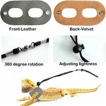 Bearded Dragon Travel Backpack With Harness And Leash Set,Lizard Backpack Travel Carrier,Space Capsule Clear Bubble Window Astronaut Reptile Carrier Backpack, Airline Approved - Black - View 6