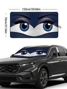 59.06 X 27.5 Inch Foldable Windshield Sun Shade, Blocks UV Rays And Keeps Vehicle Cool, Suitable For Hatchback, Truck, SUV, MPV - 150cm*70cm - View 4