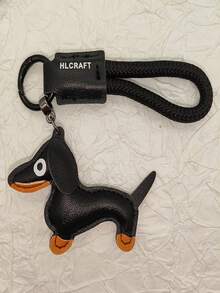 1个迷你卡通腊肠犬钥匙扣挂件，PU材质，可爱腊肠犬造型，可作腕带、车钥匙链、背包装饰、动物背包挂饰、狗狗配饰，适合母亲节、父亲节、情人节等节日作为装饰挂件小礼物 - 彩色 - 查看 15