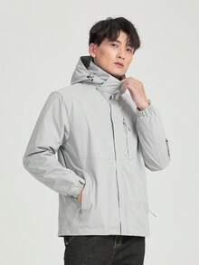 Women Shell Jackets - Grey - View 3
