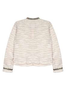Barbie Saco de tejido tipo tweed blanco con hilos dorados - Albaricoque - Ver 7