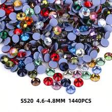 23 Color Options SS10/16/20 1440pcs/Pack DMC Hotfix Rhinestones, Glass Strass Multi-Color Multi-Size Available, Mix Color, Siam, Jet, Orange Sapphire, Topaz, L.Co.Topaz, Smoked Topaz, Rose, Fushia, Pink, Emerald, Aquamarine, Rainbow, Champagne, CRYSTAL AB, Light Amethyst, For DIY Dress, Clothing, Jewelry Decoration, Party Gift Decoration, Shoes, Hats, Pants Accessories - Multicolor - View 68