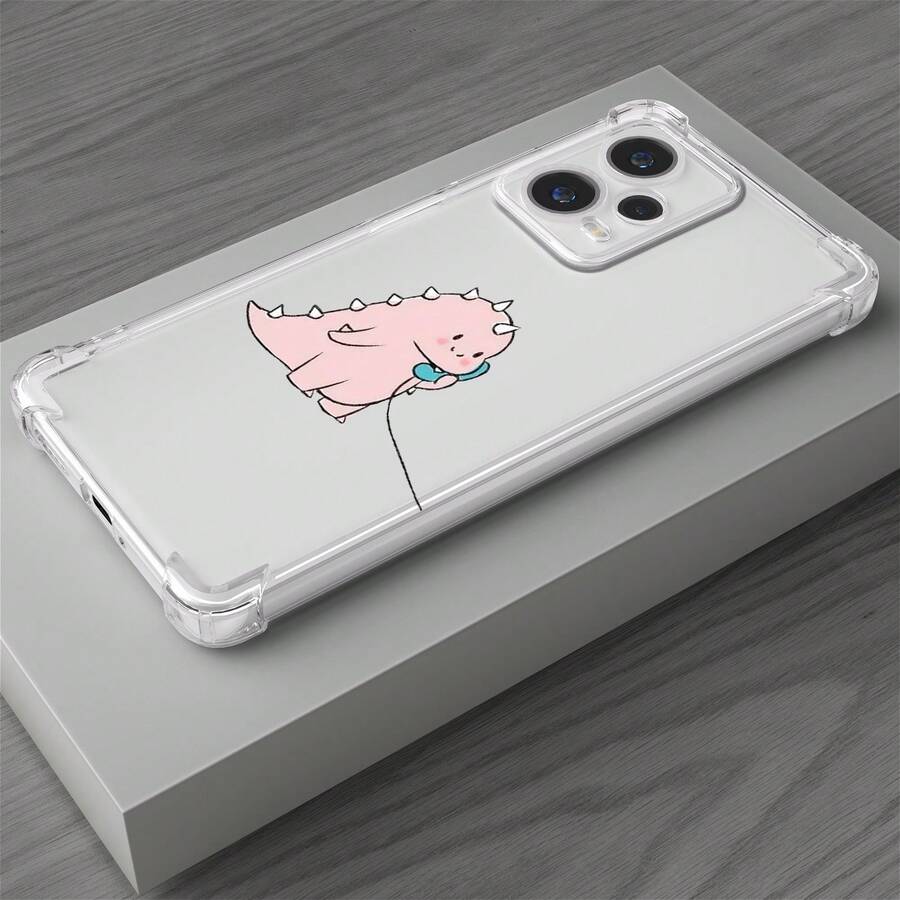 Funda de Teléfono Transparente a Prueba de Golpes con Patrón de Dinosaurio Pequeño Rosa para Xiaomi 11Ligero, 11TProfesional, 11T, 12Ligero, 12TPro, 12T, 13TPro, 13T, 13Lite, PocoM3Pro, RedmiNota104G, Nota10S, Nota10Pro, Nota10ProfesionalMax, Nota105G, Nota10 toneladas5G, Nota114G, Nota11Pro, Nota11Profesional5G, Nota12Profesional4G, Nota124G, Nota12Pro+,12,12.5G, Nota125G, Nota12Profesional5G, 12C. - Colores mixtos - Ver 1