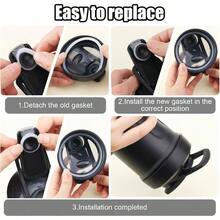 4pcs Lid Gasket Strada Flip Shaker Cup Bottle Parts Accessories Leak - Proof, 2 Sizes Silicone Seal Ring Blenderbottle Strada Flip Shaker 24 Oz 28 Oz - Transparent - View 6