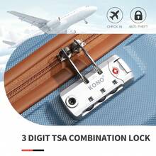 Lightweight 2 Piece Cabin Suitcase Set 20 Inch Carry On Luggage With Vanity Case ABS PC Hard Shell Spinner Wheels TSA Lock YKK Zipper For Travel - Dusty Blue - View 8