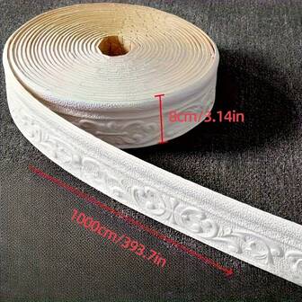 1 st självhäftande golvlister, vardagsrum, sovrum, heminredning, jul, halloween, alla hjärtans dag och 2025 juldekor, nyår, gott nytt år, vägghörnrenovering dekorativ list (vit)