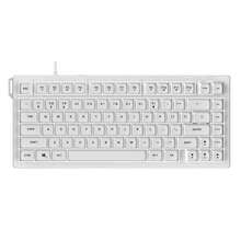 AJAZZ AF82 Wired Keyboard, 75% Compact Layout, 82 Keys Quiet Membrane Keyboard, Minimalist Design, Efficient, Volume Knob, Dual-Stage Adjustable Feet, Includes Wrist Strap