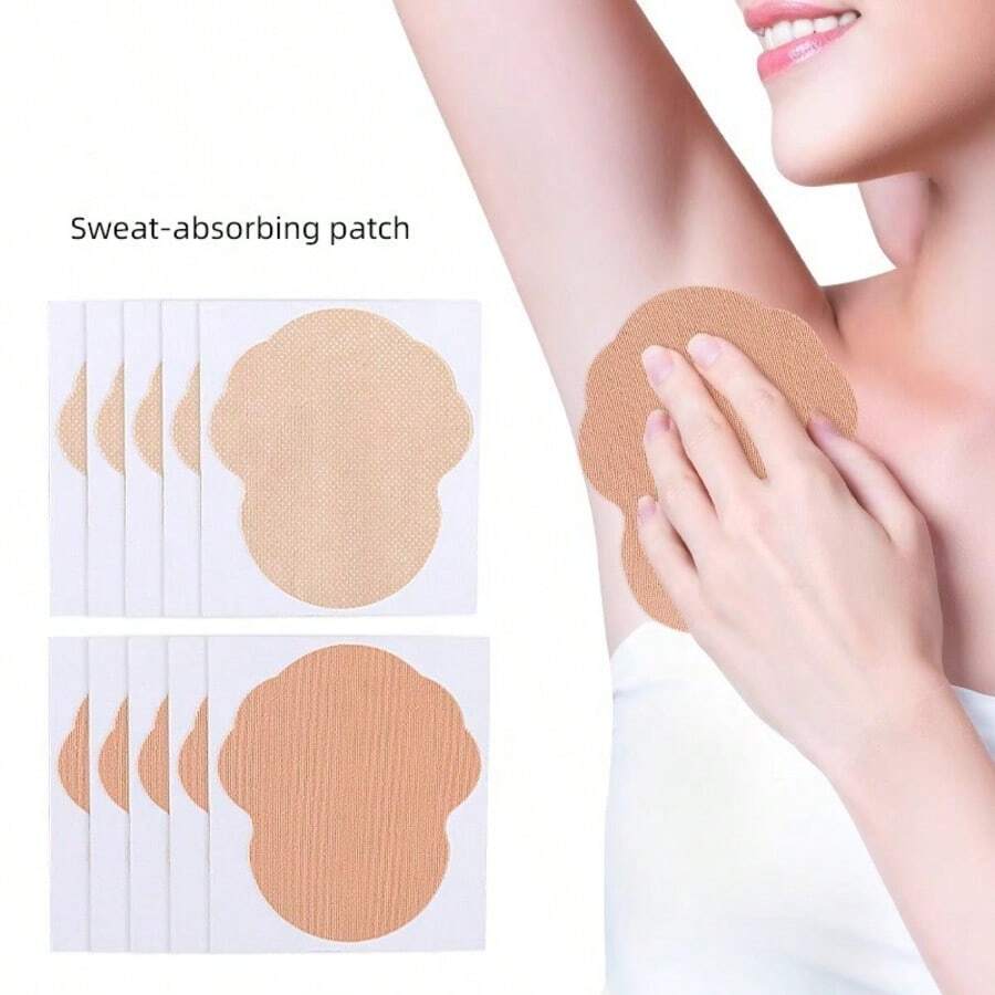30pcs/20pcs/10pcs/1pc Underarm Sweat Pads, Invisible Breathable Sweat Absorbing Pads, [Random Style Shipped]. Sports Sweat Pads, Highly Breathable, Invisible Sweat Absorption, Lightweight And Comfortable, Odorless, Easy To Use, Suitable For Men And Women, Ideal For Body Care In Hot Summer, Travel, Sports, Outdoor Activities, Summer Essential, Also Suitable As A Christmas Gift. - Light Skin Tone - View 1