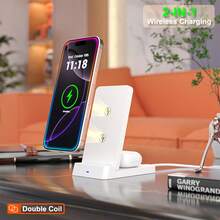 Z4-2 Vertical Foldable 15W Fast Wireless Charger, ABS Plastic Material, Compatible With IPhone 17/16/15/14/13/12/11 Pro Max/XR/XS Max/8 Plus, Galaxy S25/S24/S23/S22/S21/S20, Mate 70/60 Pro/50/40 Series - Multicolor - View 2