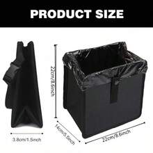 可折叠车载垃圾桶，悬挂式防水防漏，大容量储物箱，适用于轿车、卡车、SUV 等车型 - 彩色 - 查看 3