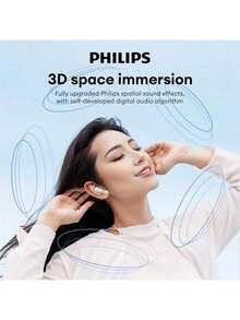 Original Philips TAT1199 Wireless Bluetooth V5.4 Stereo Headset Ultra-Low Latency Gaming Headset Waterproof Sport Earphones New - Blue - View 6