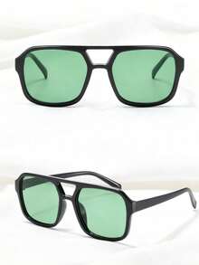 4 Retro Versatile Square-Frame Glasses For Students' Personalized - Multicolor - View 4