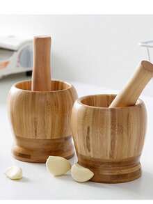 Multi-Functional Grinding Bowl, Suitable For Garlic, Herbs And Pepper Grains. Easy To Clean And Durable., Halloween And Christmas Party Supplies - 黃色 - 查看 1