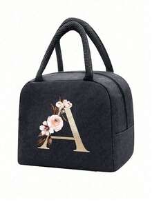 Printed Pattern Insulated Lunch Bag, Insulated Lunch Tote, Handbag, Lunch Box, Ice Pack, Picnic Food Tote, Canvas Lightweight Portable Lunch Storage Bag, School Office Picnic Lunch Tote, Can Be Carried To School And Work, Birthday Gift, Commemorative Gift. This Is A Novel Design, Large Capacity Portable Casual Insulated Lunch Bag, An Ideal Handbag. - Multicolor - View 15