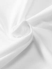 Women's Solid White Minimalist Contrast Color Letter Double-Sided Print Base Layer Long Sleeve Loose Versatile Casual Commute Ribbed Neutral Top, Extremely Simple Solid Color Basic T-Shirt Spring - White - View 7