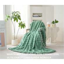 Homix - Manta–Funda Nórdica Suave 160*220 / 220*240 cm | Varias Colores - Verde - Ver 4