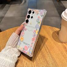 Portatarjetas Transparente Antigolpes de Cuatro Esquinas con Corona de Verano Imagen de Alta Gama Adecuado para Samsung A54/A53/A52 (A52S Universal)/A34 (5G)/A14 (5G)/S21/S22/S23/S23+/S23U y Serie S24 A15/A35 (5G)/A55 (5G)/A25 (5G) Última Serie S25 A16/A36/A56 Elección de Calidad Moda Nunca Para Nueva Experiencia Protección Botón de Sensibilidad Inserible Portatarjetas Estilo de Pareja Puede Usarse como Regalo - Colores mixtos - Ver 6