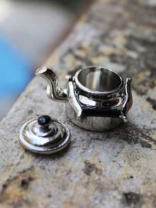 1pc Elegant Mini Metal Vintage Teapot, Water Kettle, 1:12/1:6 Dollhouse Kitchen Accessory Decor, Dollhouse Kitchen Supplies, Suitable For Halloween/Thanksgiving/Christmas/Valentine's Day Interesting DIY Decoration - Multicolor - View 9