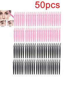 50 Pieces/12 Pieces/6 Pieces/1 Piece Multi-Color Women's Eyebrow Shaver - Disposable Shaver, Sharp And Facial Hair Removal Device, Anti Slip Handle Eyebrow Clipper, And Gentle Skin Portable Beauty Tool. It Is An Ideal Choice For Beauty Enthusiasts, Makeup Enthusiasts, And Daily Beauty Enthusiasts. - Multicolor - View 17