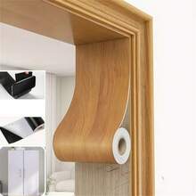 1 件 20cmx5m 自粘木纹修复贴纸，适用于门框 - 黑色乙烯基装饰覆盖胶带，适用于受损木材，易于使用，隐藏瑕疵，非常适合卧室或客厅装饰 - 彩色 - 查看 9