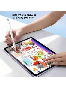Lenovo Bút điện dung BP19BL dùng cho học tập và văn phòng, Apple chuyên dụng, ghi chú toàn màn hình với tính năng chống chạm nhầm, thao tác nhanh để tăng hiệu quả, thời lượng pin dài, chip độ nhạy cao tích hợp cho nét bút chính xác, độ nhạy áp lực nghiêng thông minh - trắng - Xem 4