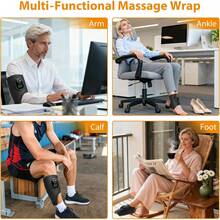 Foot Massager Cordless Ankle Massager With Heat, Ankle Heating Pad, USB Rechargeable Heated Brace Wrap Warmer, Ankle Heating Pad With 6 Heat Levels And 3 Vibration Modes, Heated Brace Wrap For Women Men (Black) - 1 - 查看 6