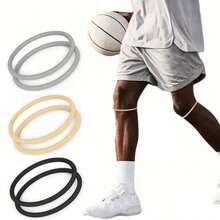 2pcs Sports Silicone Small Patella Strap Knee Support Band, Basketball Football Joint Protection Equipment Circle, Shock-Absorbing Elastic Fixation