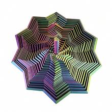 3D打印旋转星形手柄指尖玩具，减压感官桌面玩具，适用于家庭、学校和户外使用 - 彩色 - 查看 24