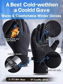 Unisex Winter Warm Gloves - ARCTIC Waterproof Windproof Touchscreen Gloves, Suitable For Cycling, Skiing, Hiking And Other Outdoor Activities - Black - View 4