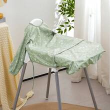 1 buc bavetă pentru bebeluși și husă pentru scaun înalt, pentru 6-24 de luni, fete sau băieți, cu mâneci lungi pentru bebeluși, articole esențiale pentru înțărcare conduse de bebeluși pentru mâncat, hrănirea bebelușilor, economisirea mizeriei