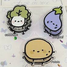 Funny Vegetable Memo Clips - Non-Slip Acrylic Double-Sided Holder, Securely Organize Notes, Bills, Homework & Photos | Perfect Halloween, Christmas Gift & Desk Organizer For Students, Office, Kitchen - Multicolor - View 5