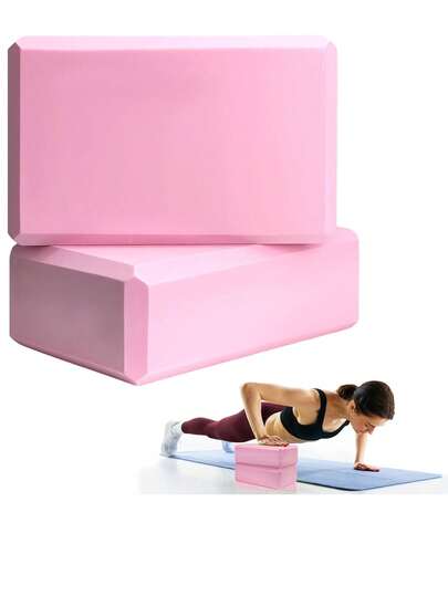 瑜伽砖 - 轻便、防臭、支撑性强的非乳胶EVA泡沫材质，表面柔软防滑，边缘斜切。适用于瑜伽、普拉提、冥想 - 可增强稳定性、平衡感、加深拉伸的瑜伽配件，也可作为健身垫、塑形垫、拉伸垫和普拉提垫使用。