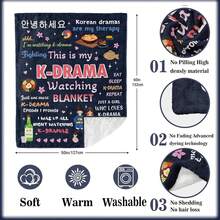 Korean Drama Gifts, K-Drama, Kdrama Merch, Korean Drama Gifts For Women Teen Girls, K Drama Gifts For Women Men, Korean Gifts, K Pop Gifts, Birthday Christmas Kdrama Blanket 50"X60" Gifts For Women Gifts For Dad Quick Ship Items - Màu sắc hỗn hợp - Xem 6