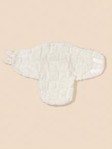1pc Newborn Cartoon Pattern Double-Layer Plush Baby Swaddle Blanket - White - View 3