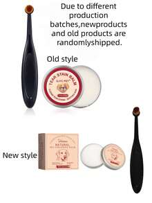 1盎司宠物泪痕预防膏，内含专业刷子，适用于犬猫眼部护理，天然抗泪配方，温和清洁，有效且不刺激。由于生产批次不同，新旧产品将随机发货。 - 杏色 - 查看 10