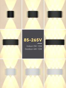 CANMEIJIA 室内LED壁灯，家居装饰多光源壁灯，户外防潮卧室照明壁灯，护眼柔光暖光，AC85-265V，适用于阳台/楼梯/楼梯间/室内/花园/客厅/浴室/厨房/卧室/走廊/过道