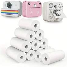Rollos de papel de recambio para cámara instantánea - Rollos de papel para impresora de fotos, regalos de Navidad y cumpleaños, papel de recambio para cámara de impresión instantánea para niños y niñas - Vuelta al colegio - Blanco - Ver 8