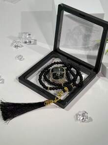 1 Set Convenient Counter, Prayer Beads Bracelet, 99pcs Pearl Tassel + Counter In Premium Gift Box - Multicolor - View 5