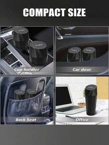 Car Trash Can With Lid - Car Trash Bin With 15 Trash Bags - Leak-Proof Mini Car Trash Can For Small Cars, SUVs, Trucks - Storage And Organization For Front And Rear Seats - One Size Fits All - View 4