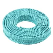 1 Inch MFP Soft Flat Braid - PolyPro Hollow Flat Braid Rope - Black, Red, Brown, White, Olive Drab, Tan - Easy To Splice And Seal - Hanks - Teal + 10 Feet - View 1