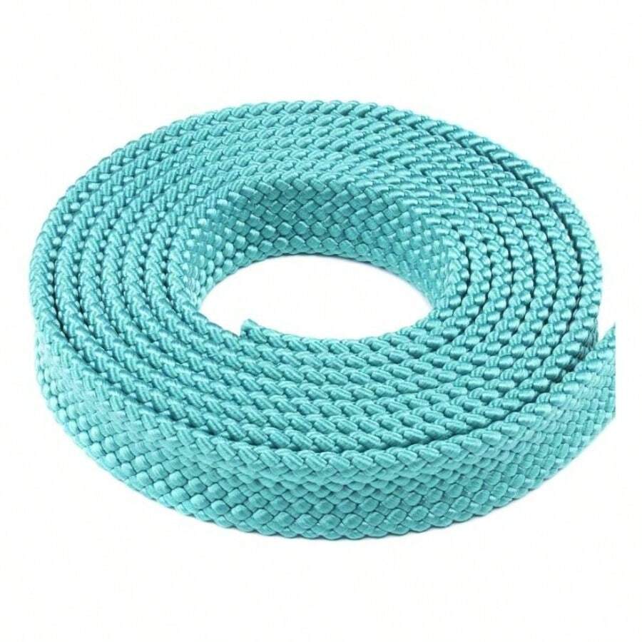 1 Inch MFP Soft Flat Braid - PolyPro Hollow Flat Braid Rope - Black, Red, Brown, White, Olive Drab, Tan - Easy To Splice And Seal - Hanks - Teal + 10 Feet - View 1