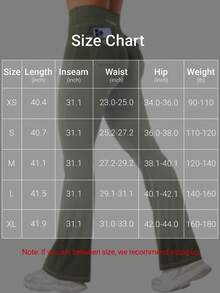 YEOREO CoreFlex Women Workout Mini Flare Leggings With Pockets Hidden Scrunch Cargo Gym Casual Denim-Look Yoga Pants Summer Clothes For Women - 軍綠色 - 查看 3
