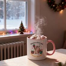 1 Pack Coffee Cup, Santa Claus And Reindeer Design - Merry Words, Gold Embellishments, Holiday Decoration, Home, School, Office Or Gifts, Hand Wash Only, Reusable, No Electricity Needed, Coffee Bar Accessories, Coffee Cup Set, Insulated Cup, Coffee Travel Cup, Coffee Insulated Cup, Outdoor Coffee Cup, Coffee Cup/Insulated Cup, Insulated/Thermal/Insulated Cup, Hot Drink Travel Cup, Coffee Cup, Insulated Cup Warmer, Drinking Bottle, Insulated Cup, Coffee Cup - Style 3 - View 2