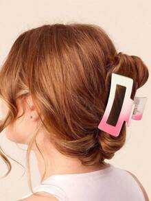 Conjunto de 8 presilhas/grampos de cabelo casuais e charmosos em plástico ABS com efeito degradê, perfeitos para mulheres. Acessórios de cabelo modernos e elegantes para todas as estações, ideais para o Dia dos Namorados e outras ocasiões especiais.