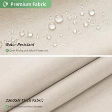 New Thick Linen Fabric Textured Shower CurtainLuxury Heavy Duty Waterproof Polyester Cloth Shower Curtains For Bathroom Hotel Quality 72 X 72 Inches Beige/Cream - BeigeCream - View 3