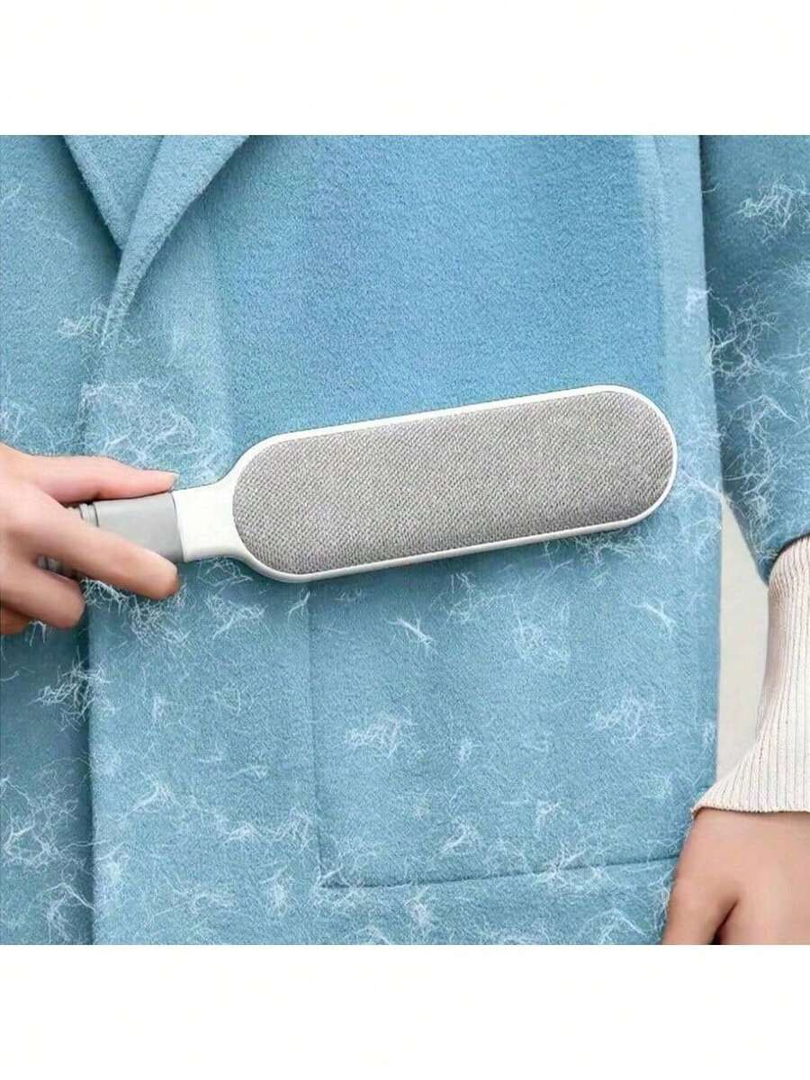 1 chổi quét bụi tái sử dụng, hai mặt dùng để loại bỏ lông thú cưng, chổi tĩnh điện cầm tay, thích hợp để quét lông mèo, quần áo, ghế sofa, đồ nội thất, v.v.