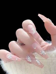 100 viên đá Zirconia trắng phẳng mini dùng trang trí móng tay, đá hình bông tuyết, đá hình thoi, đá Zirconia trang trí móng tay. - trắng - Xem 2